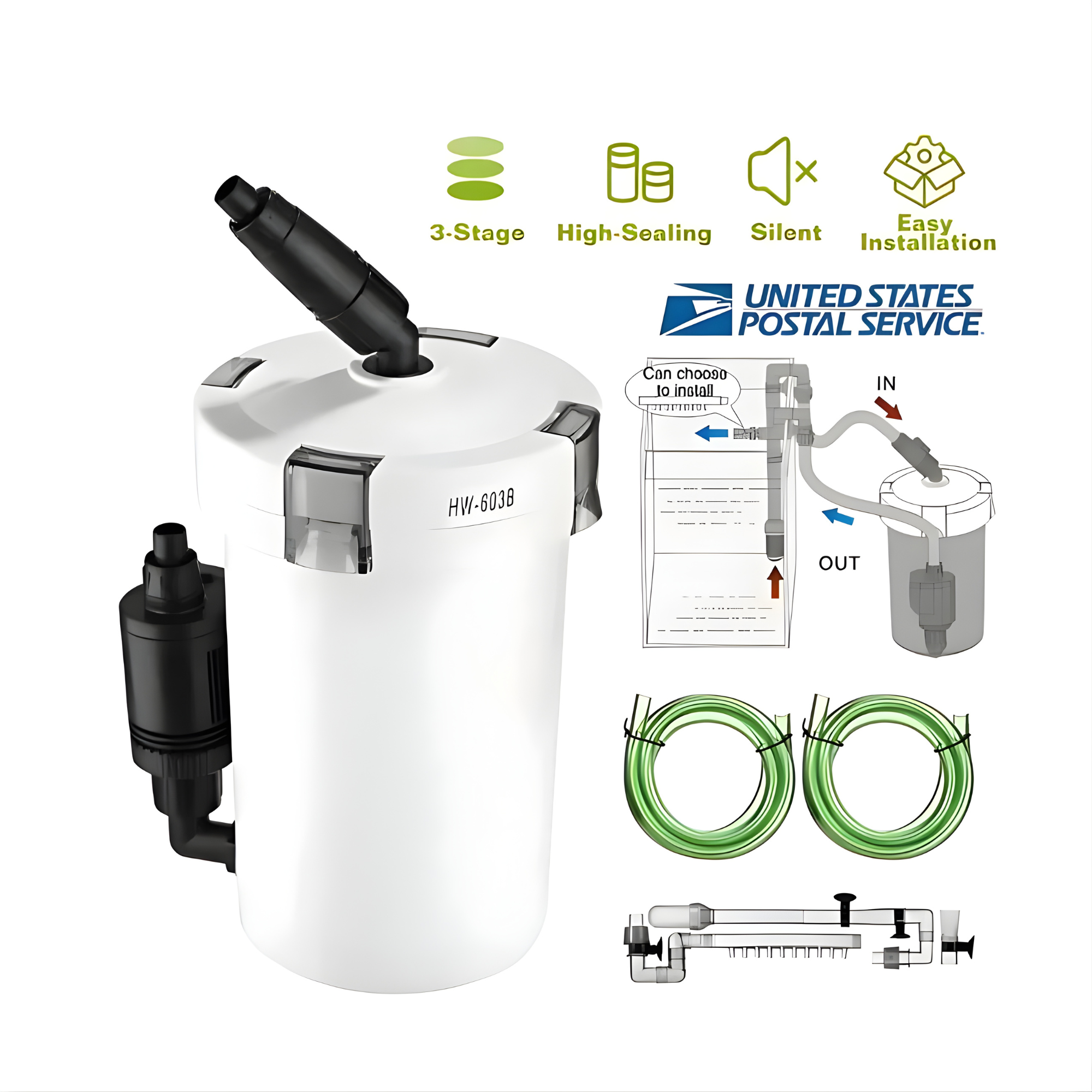 External Canister Filter SUNSUN HW-603B